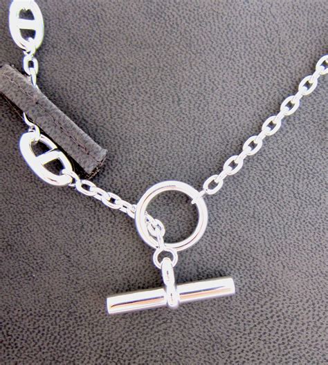 ebay hermes silver necklace|hermes long silver necklace.